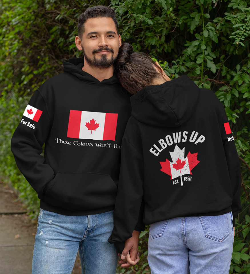 Elbows Up - These colours won't run HOODIE