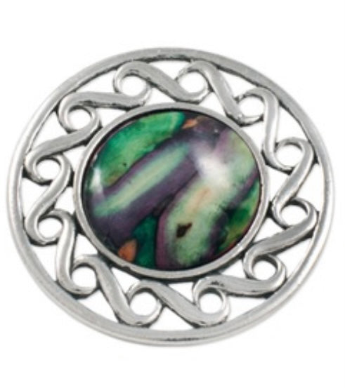 Scottish Celtic Swirl Brooch in Pewter