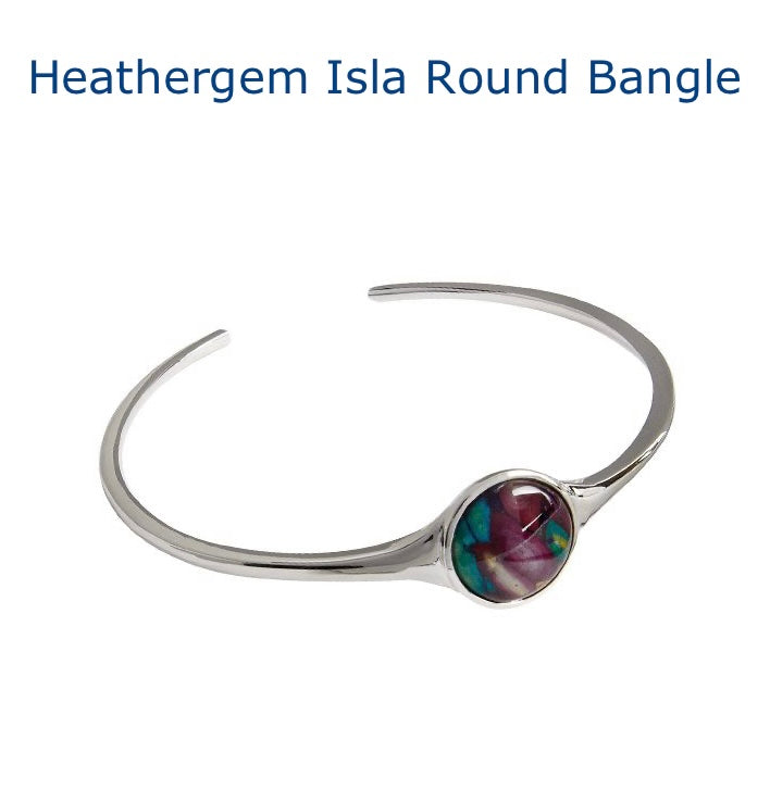 Heathergem Round Silver Plated Bangle