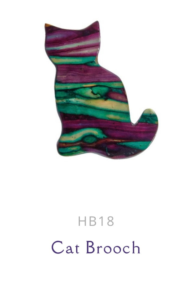 Cat Heathergem Brooch.