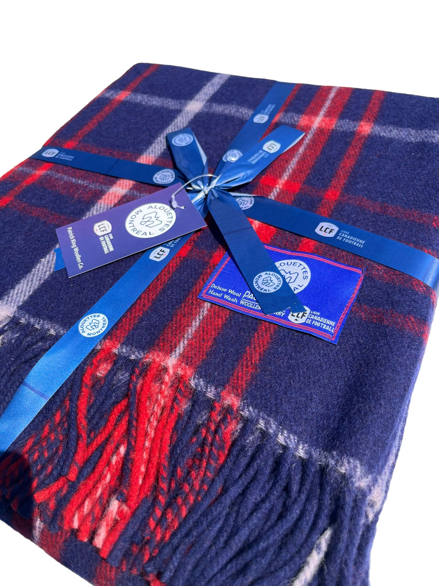 Montreal Alouettes Merino Wool Tartan Blanket
