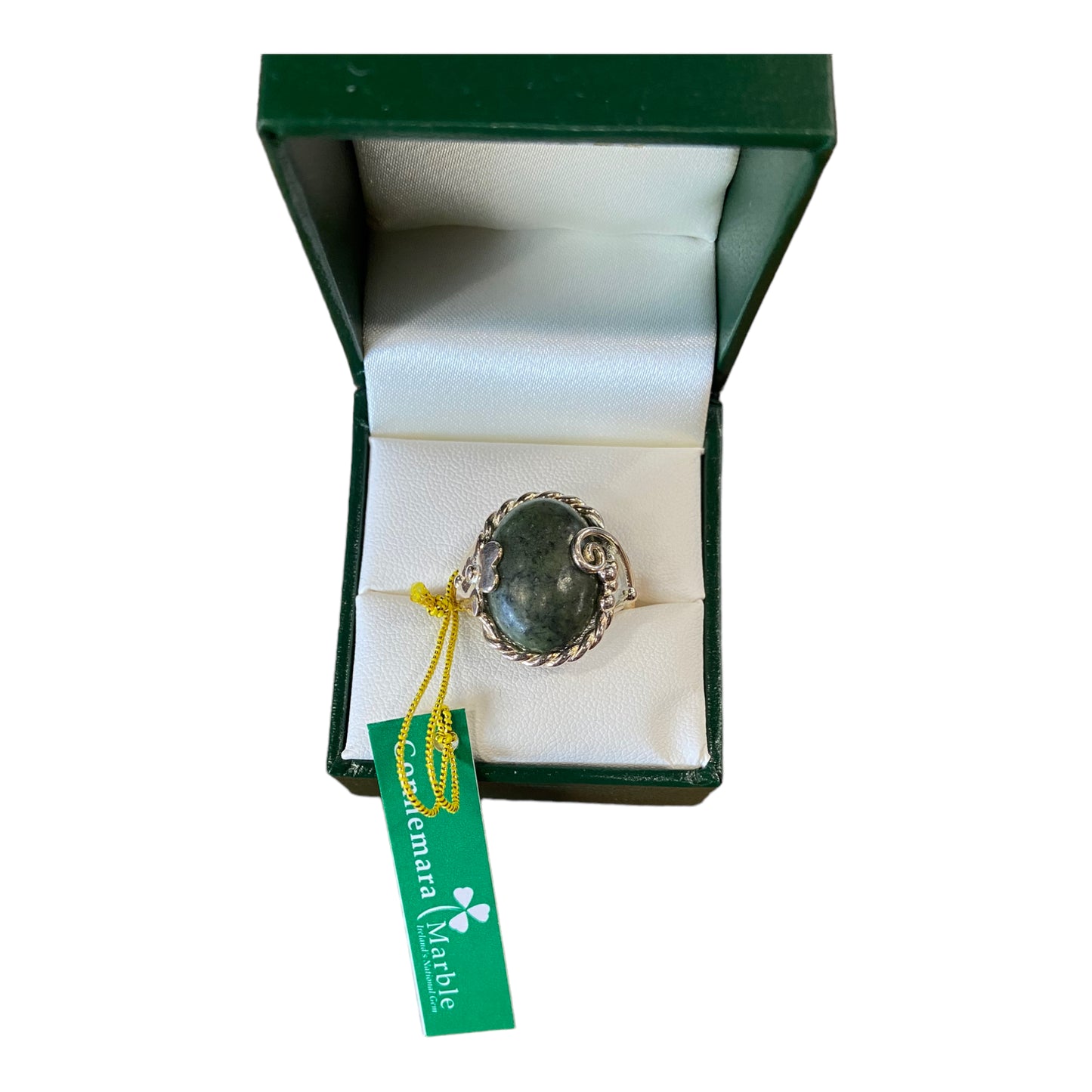 Connemara Jewelry Shamrock Swirl Connemara Marble Ring