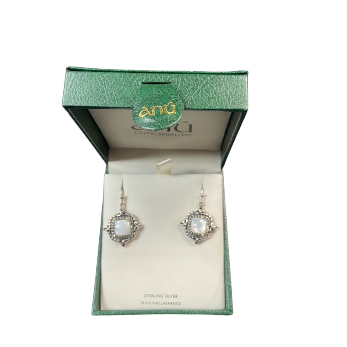 Anu Sterling Silver Marcasite Trinity Marble Drop Earrings