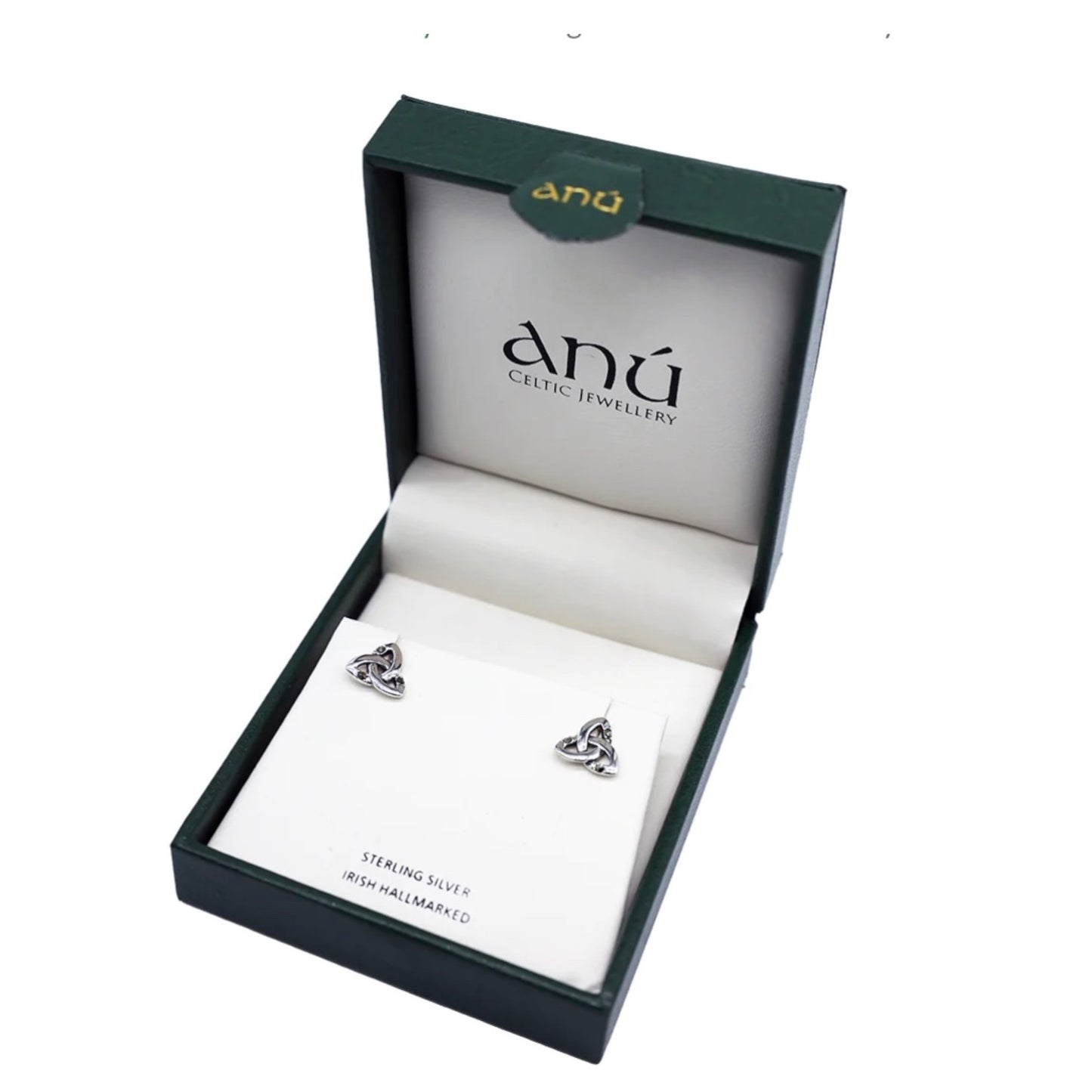Anu Sterling Silver Marcasite Trinity Stud Earrings