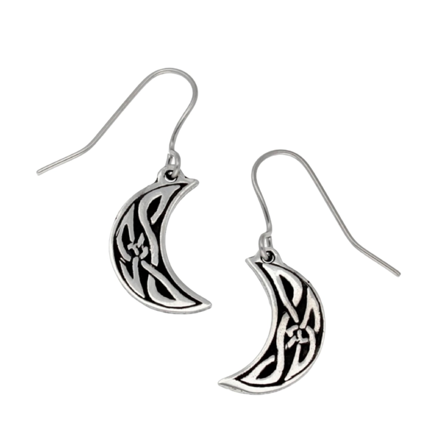 St. Justin Celtic Moon Earrings