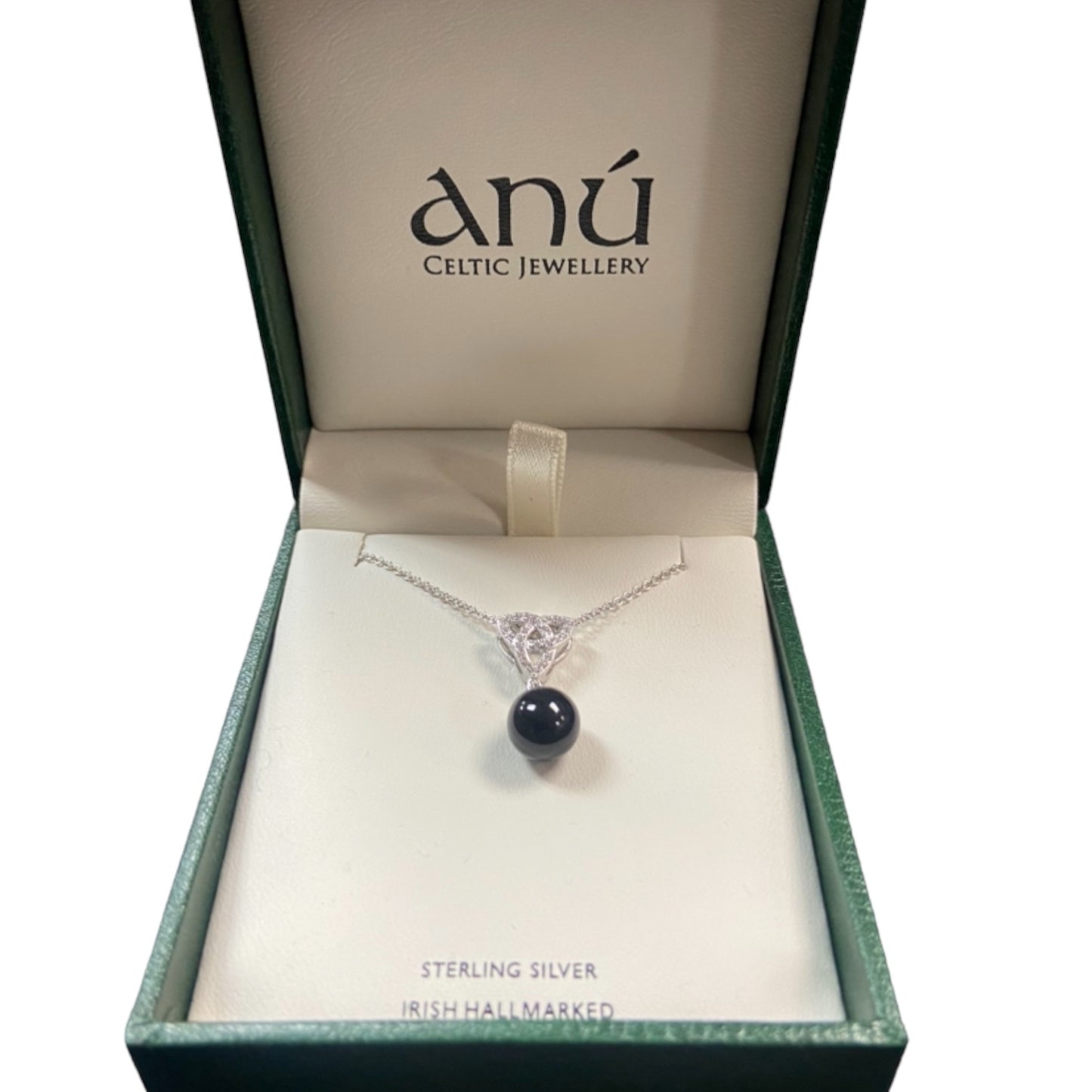 Anu Pendant: SS Trinity CZ Agate Onyx