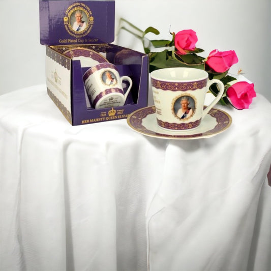 HM Queen Elizabeth 11  Commemorative Memorabilia - Cup & Saucer