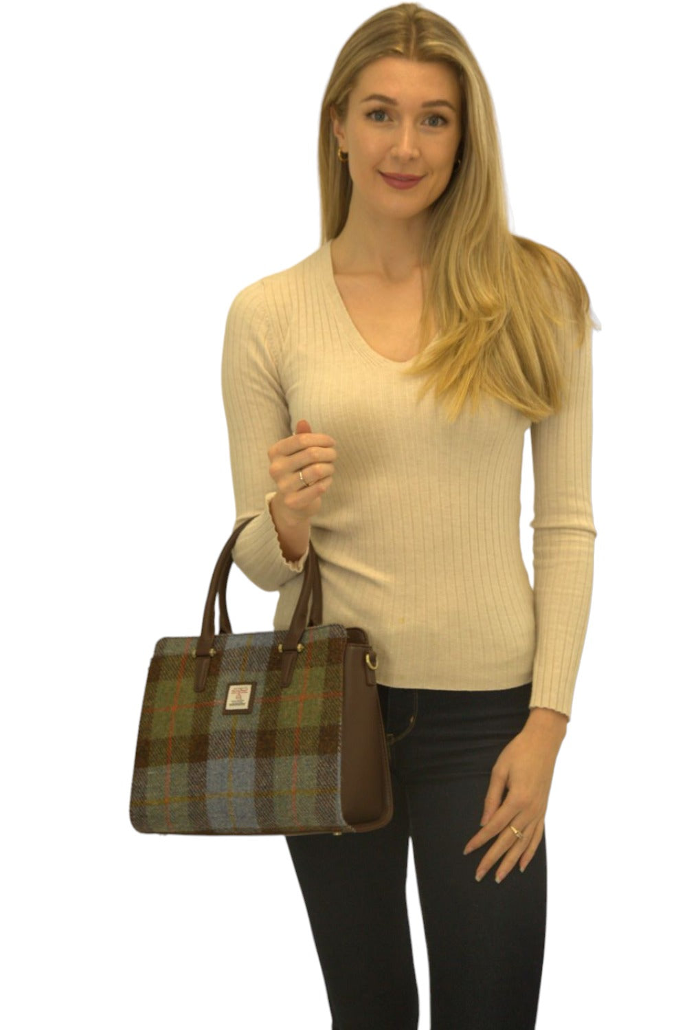 Harris Tweed Double Handle Tote