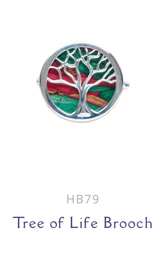 Tree of Life Silver Plated Brooch.