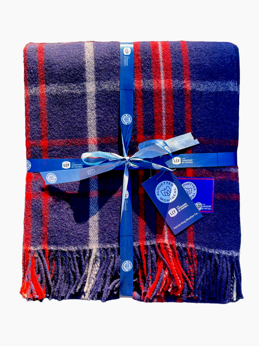 Montreal Alouettes Merino Wool Tartan Blanket