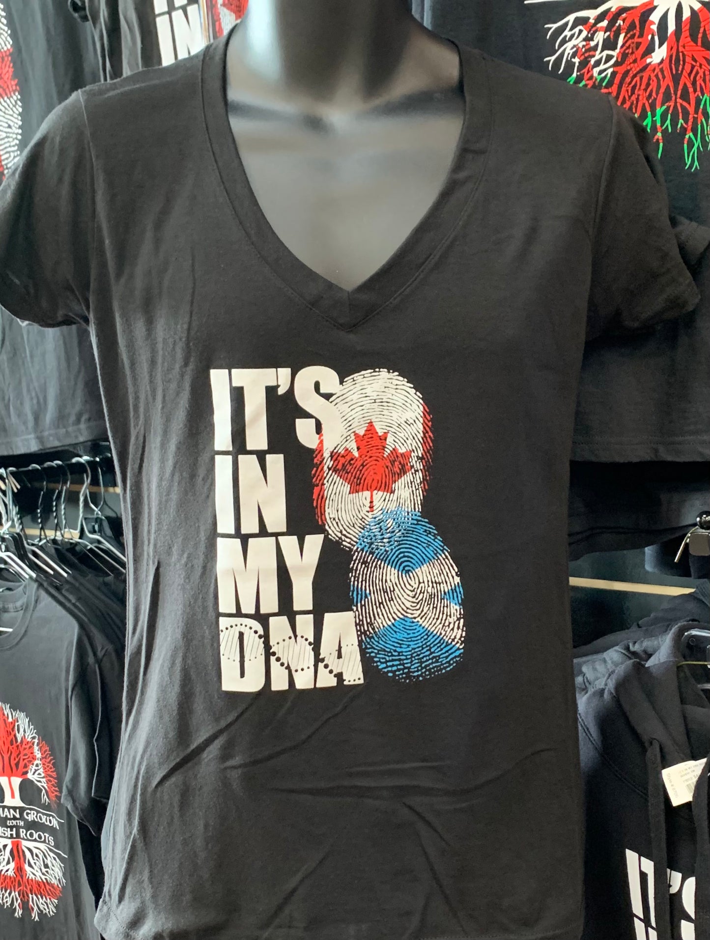 DNA Scottish Canadian ladies N-Neck T-Shirt