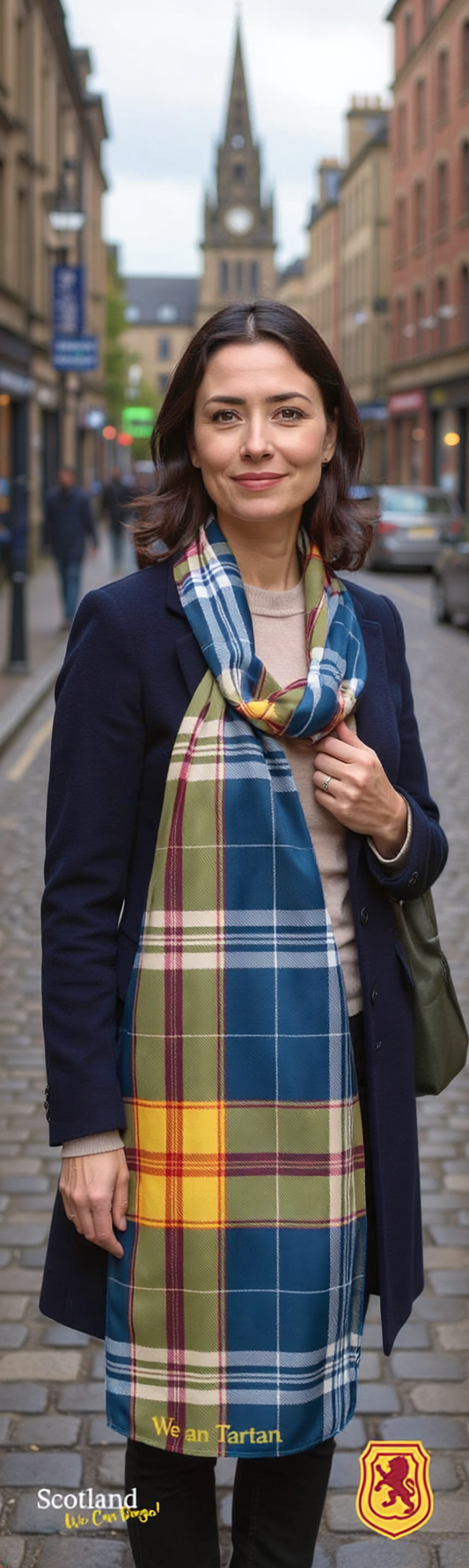 Scotland tartan silk feel scarf