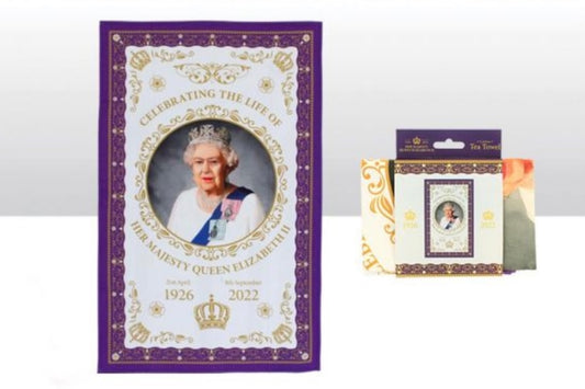 HM Queen Elizabeth 11  Commemorative Memorabilia - Queen Elizabeth II Commemorative Tea Towel