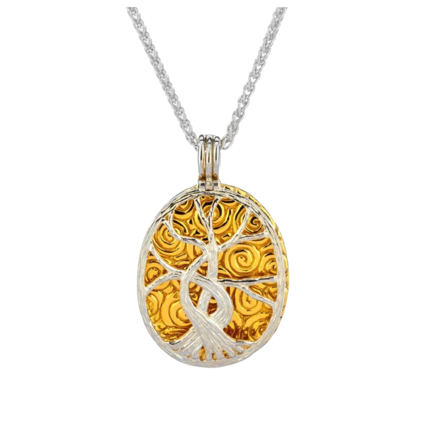 Keith Jack Silver with 22K Gold Gilding Tree of Life 4 Way Pendant
