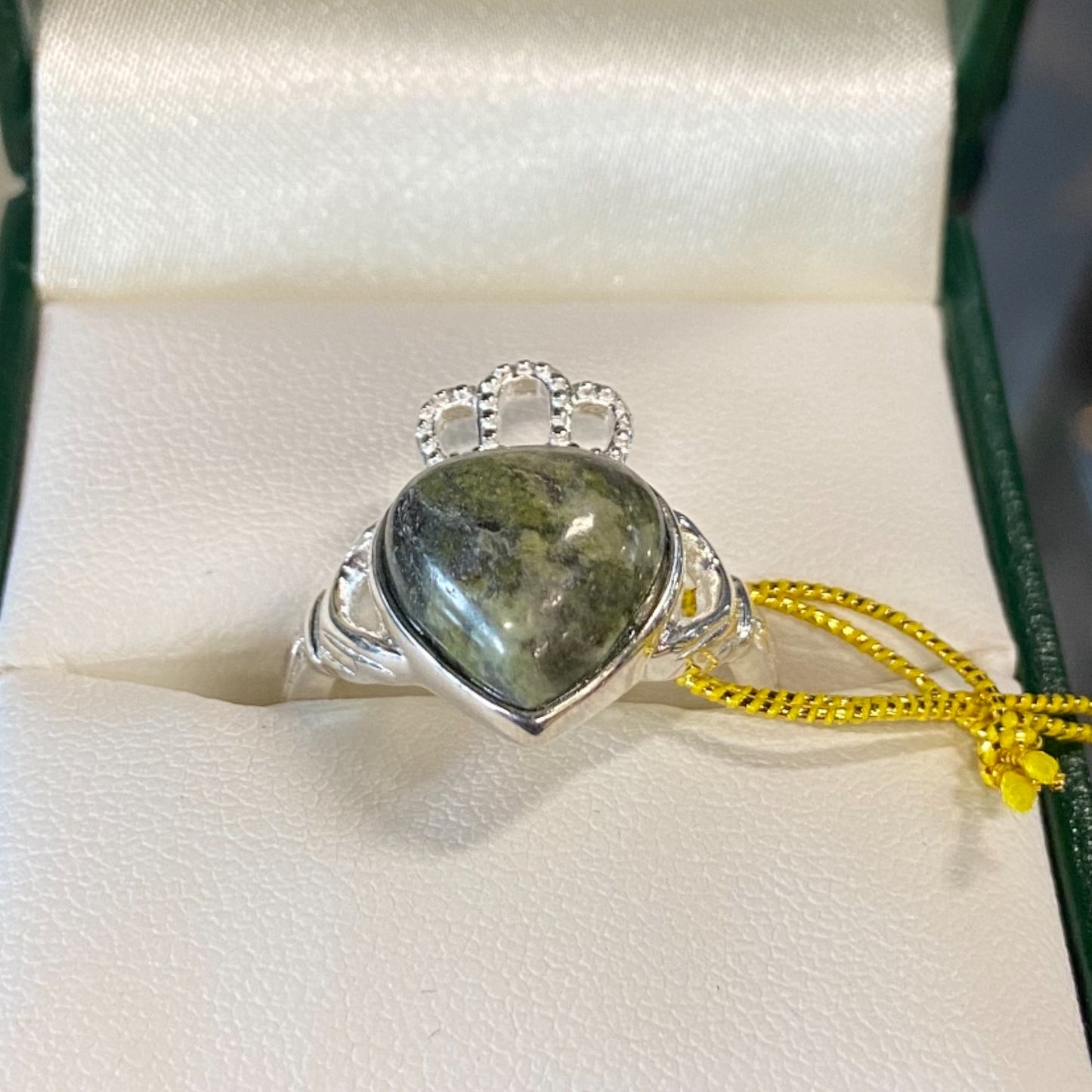 Connemara Jewelry Marble Heart Claddagh Ring