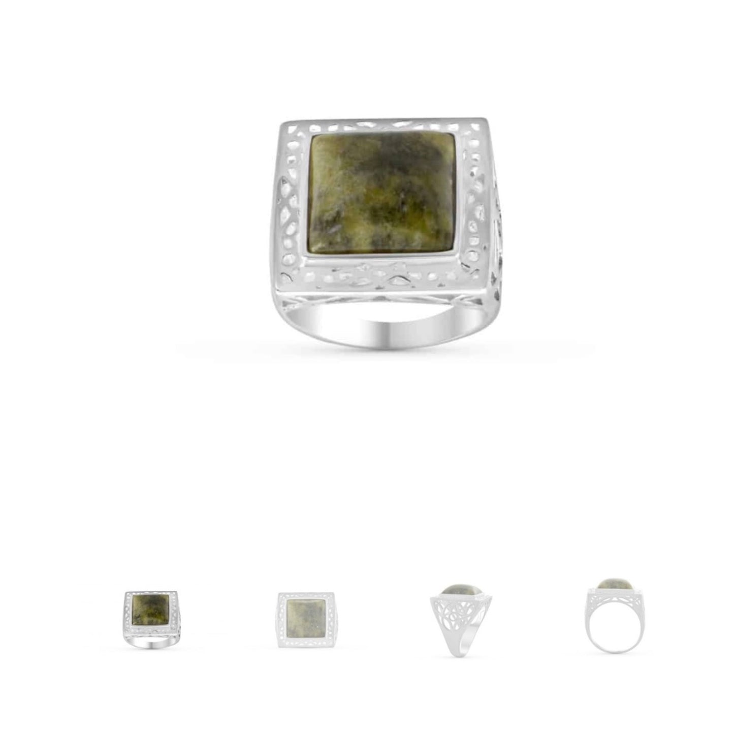 Connemara Jewelry Marble Celtic Square Ring