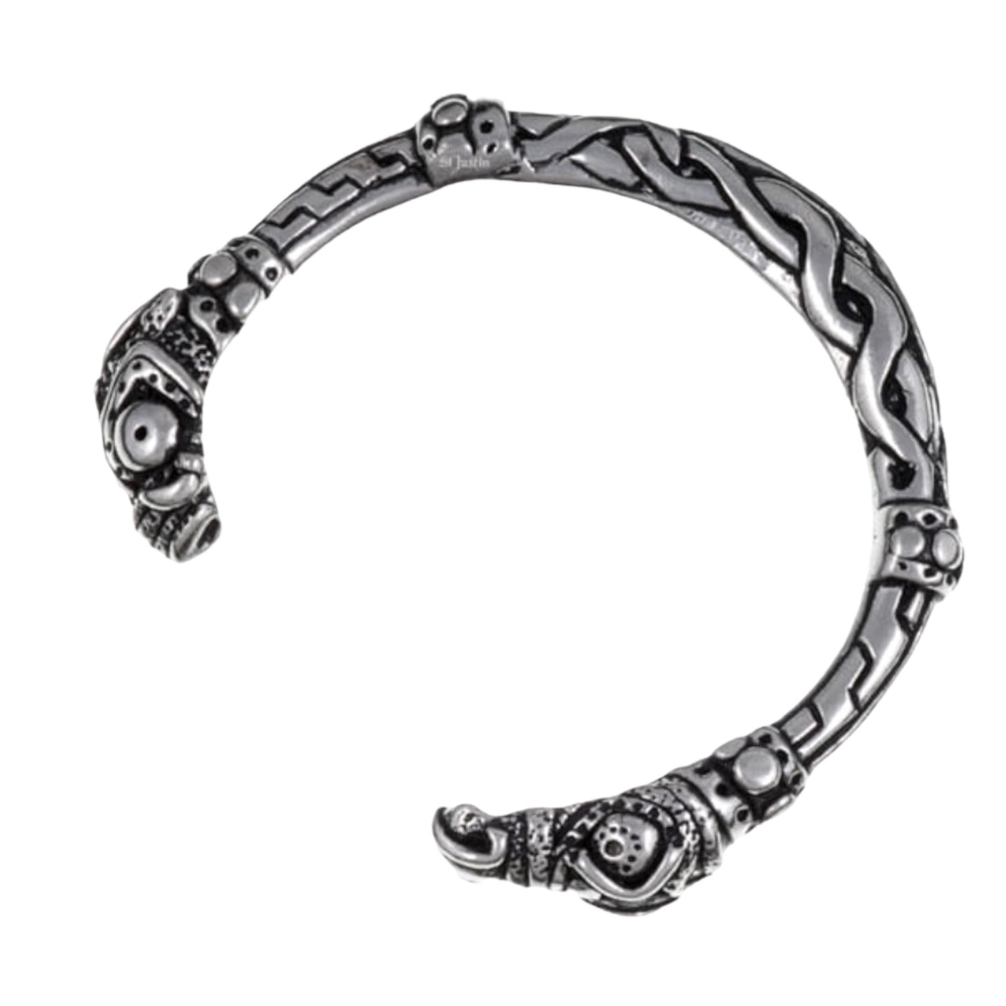 St. Justin Serpent Head Torc Bangle