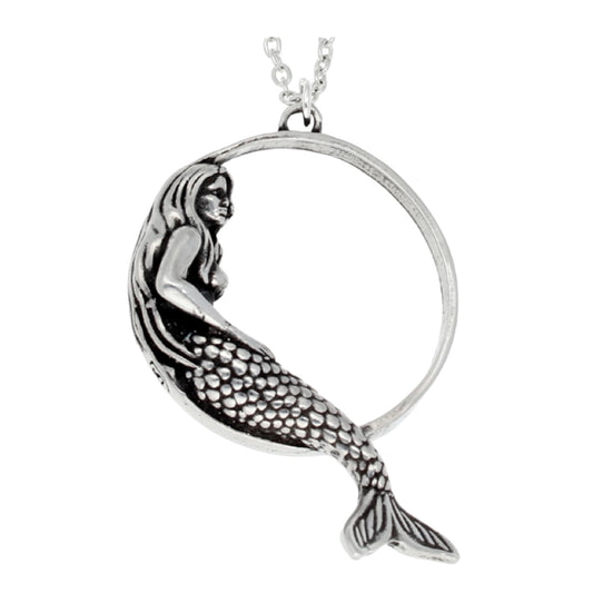 St. Justin Mermaid Hoop Pendant