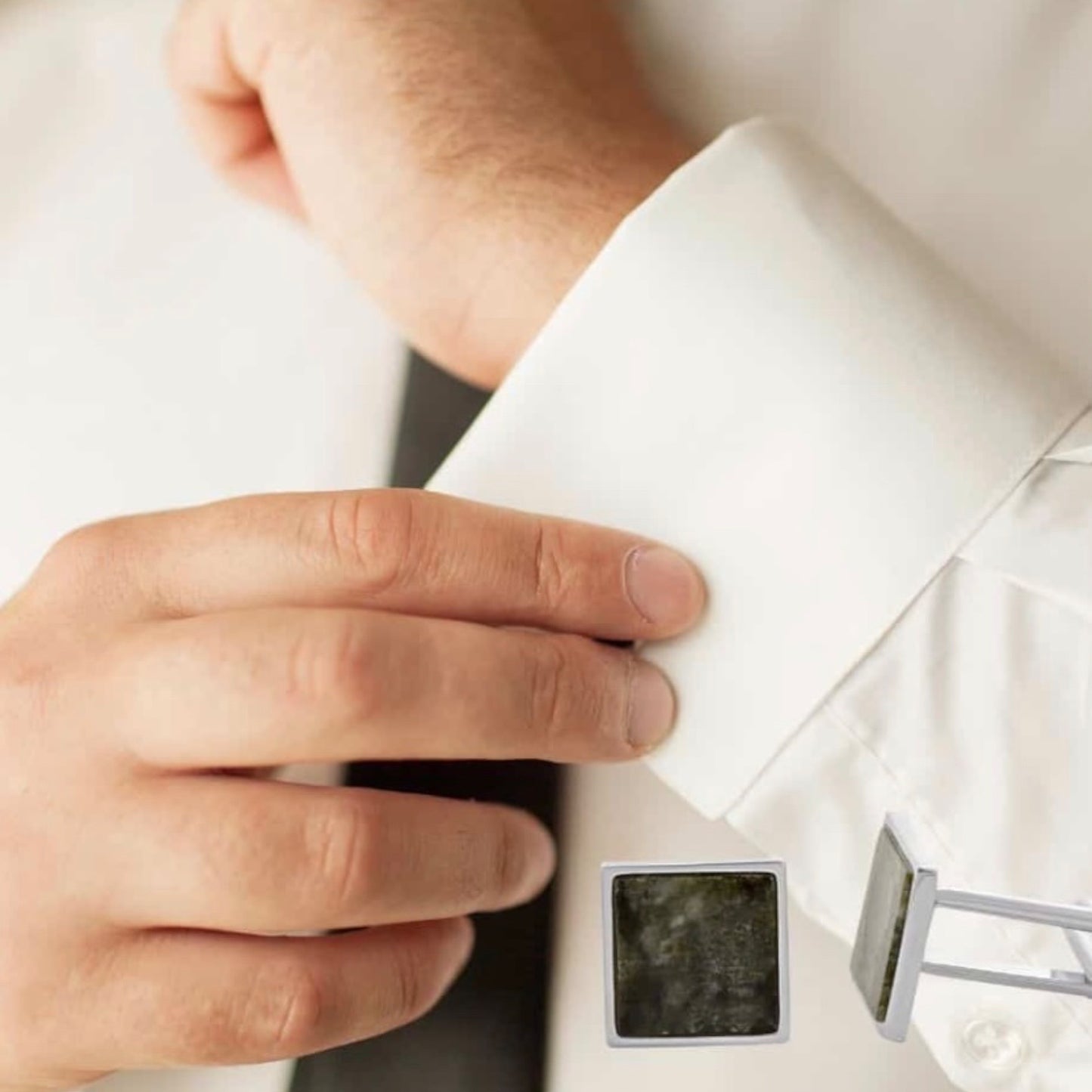 Connemara Marble Cufflinks Square