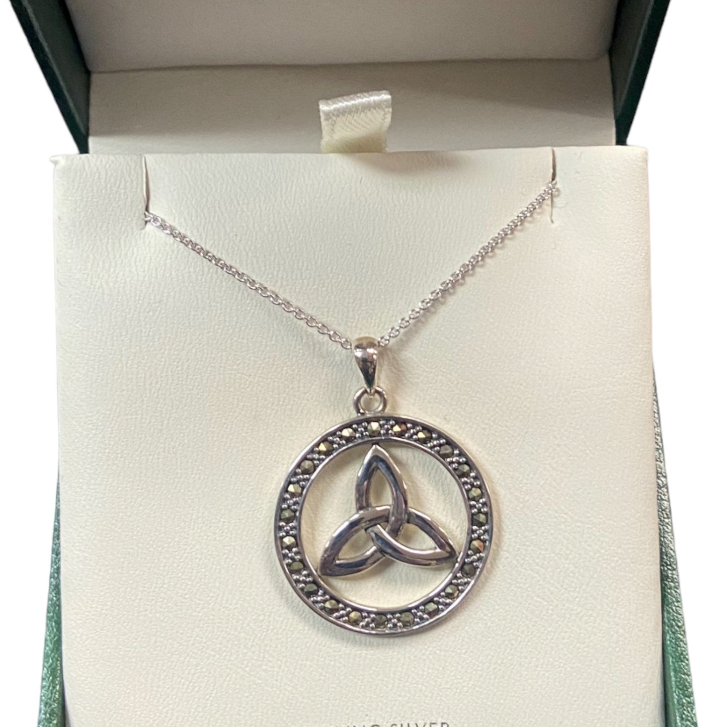 Anu Trinity Knot Halo Pendant