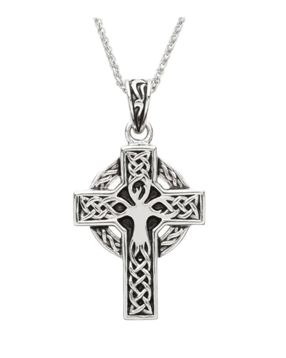 Shanore Sterling Silver Unisex Tree of Life Celtic Cross