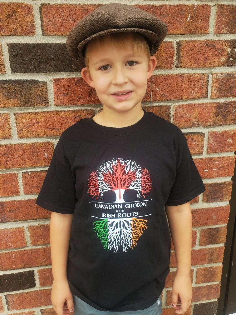 Canadian Grown with Irish Roots Kids T-Shirt