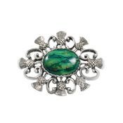 Heathergem Multi Thistle Brooch